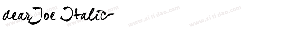 dearJoe Italic字体转换
